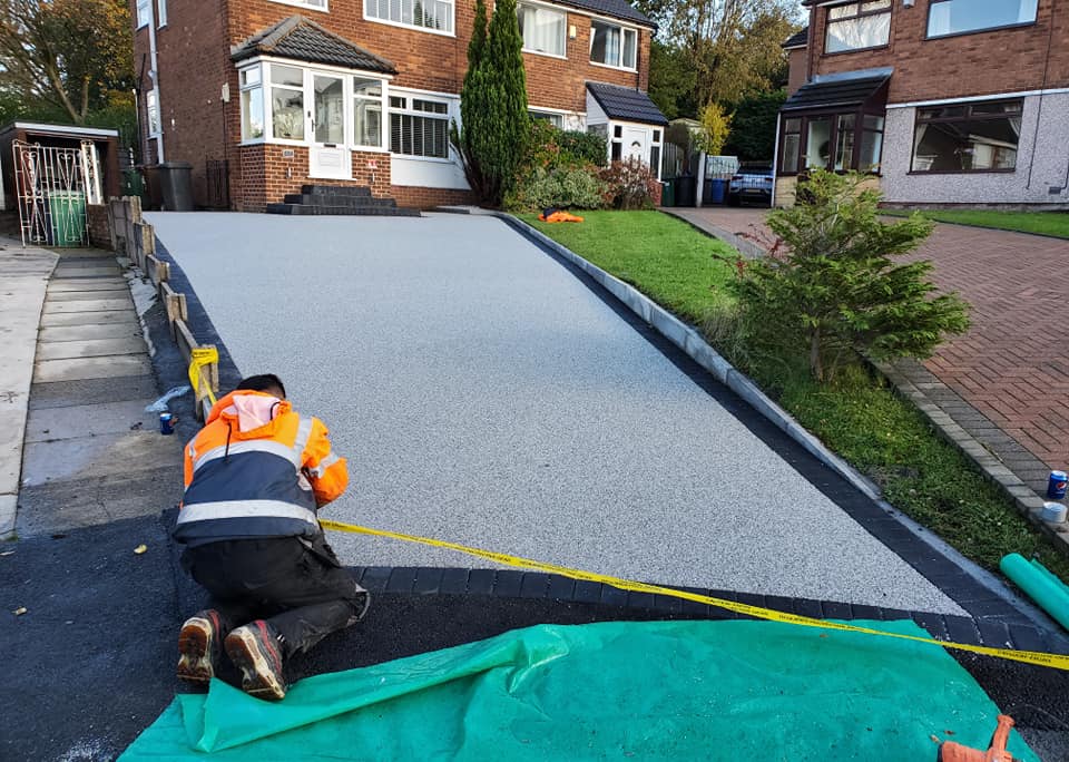Large block paving driveway project