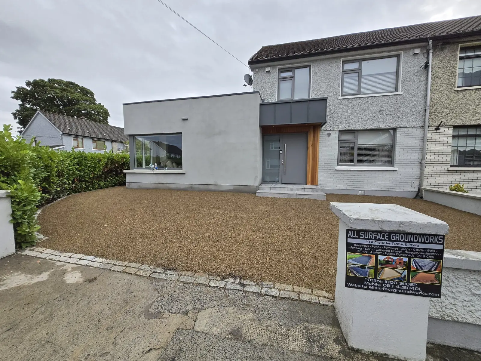 Finished Tar & Chip Drive project by Allsurface Groundworks in County Kilkenny