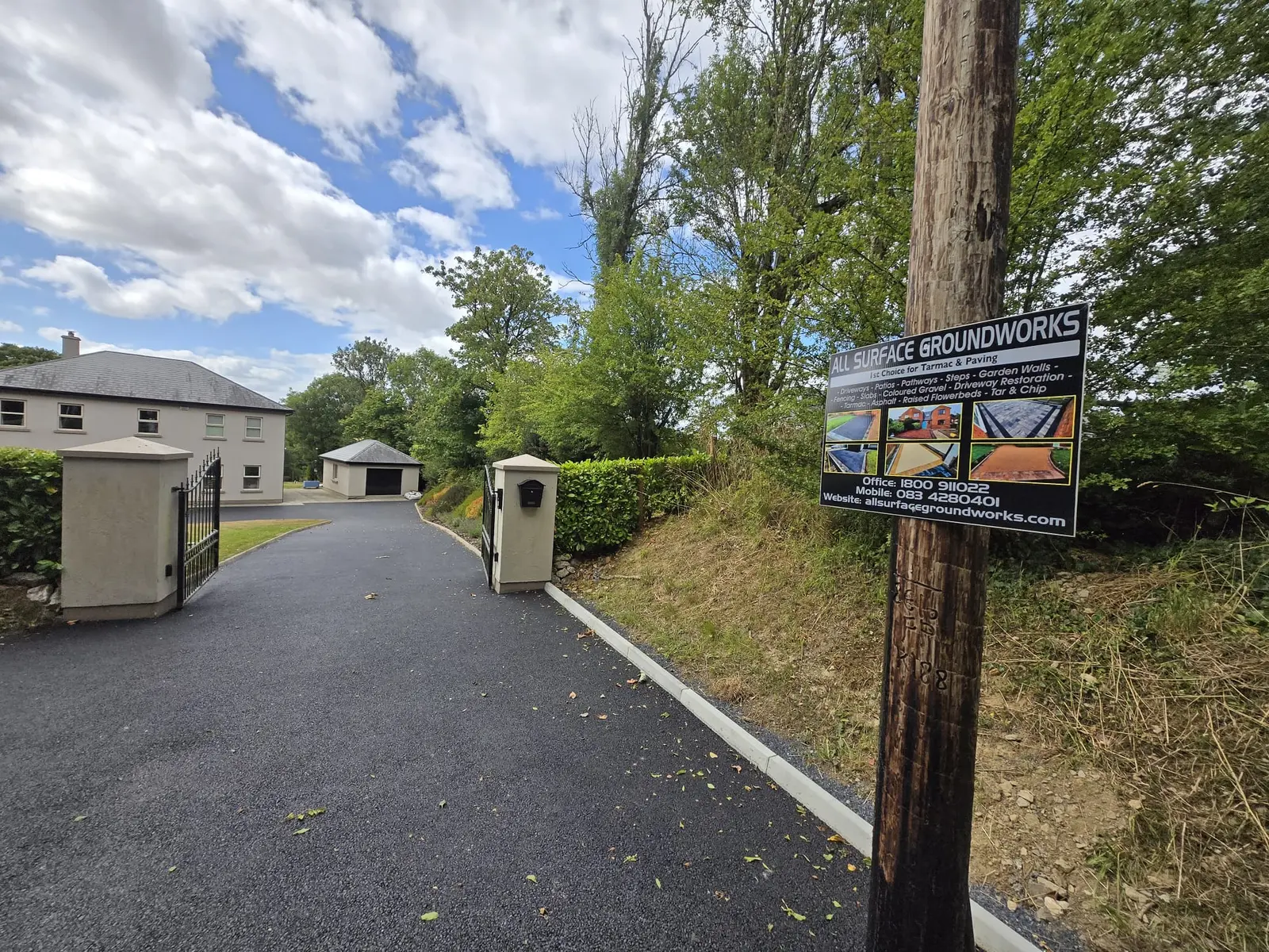 Tarmac Entrance project by Allsurface Groundworks in County Kilkenny
